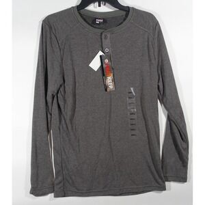 Heatkeep Henley Shirt Men Small Weatherproof Performance Base Layer Gray